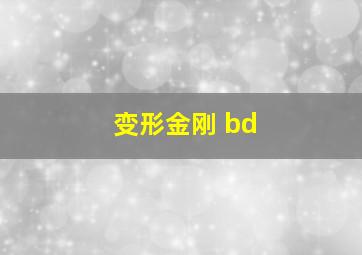 变形金刚 bd